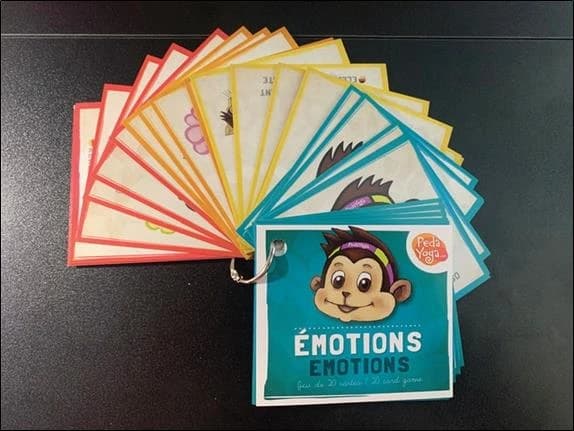 Mini cartes de postures et émotions : 35 cartes de postures et 20 cartes d'émotions