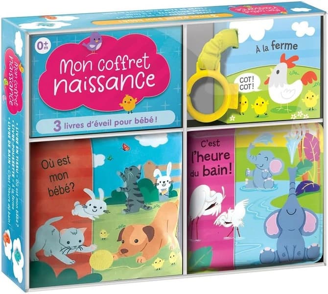 Mon coffret naissance : 3 livres d'éveil pour bébé