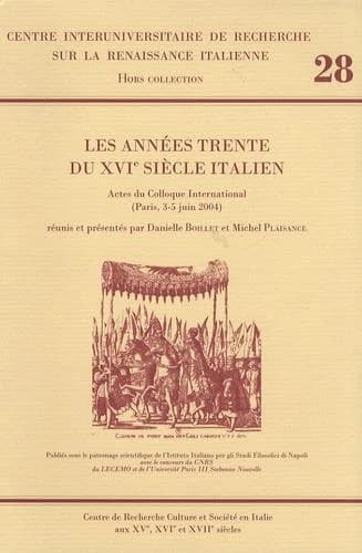 Les années trente du XVIe siècle italien : actes du colloque, Paris, 3-5 juin 2004