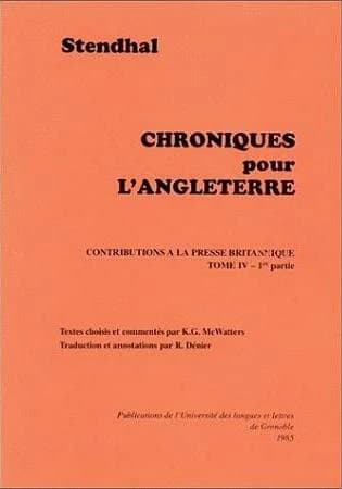 Contributions à la presse britanique. Tome IV. 1ère partie-2ème partie