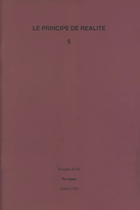 No name : Douglas Kolk : [exposition, Nice, Villa Arson, 3 juillet-3 octobre 1993]