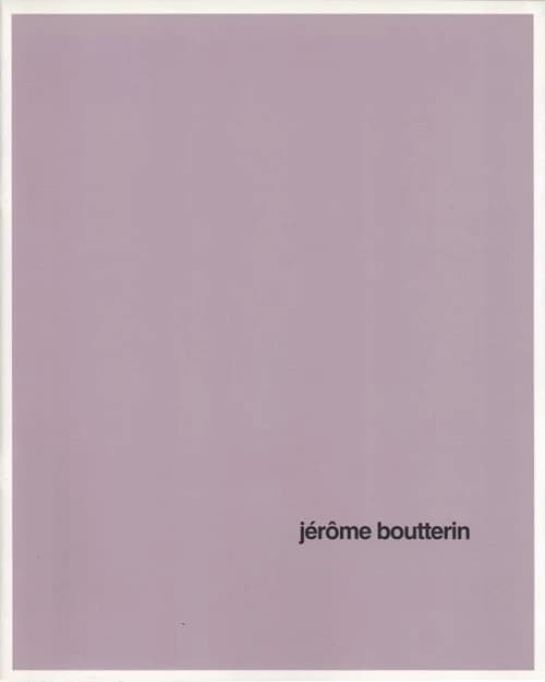 Jérôme Boutterin : les absences du modeleur : [exposition], Galerie de l'École, Villa Arson, Nice, 16 février-19 mars 1995, Galerie Romagny, Paris, 8 juin-8 juillet 1995