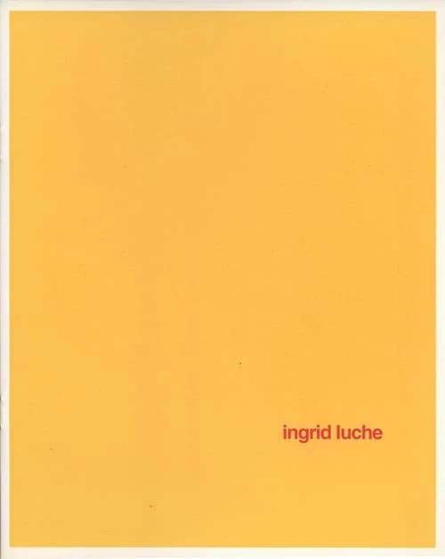 Ingrid Luche : [exposition], Galerie des cyprès, Villa Arson, Nice, 12 mai-11 juin 1995, Galerie la Tête d'obsidienne, Fort Napoléon, La Seyne-sur-Mer, 13 octobre-25 novembre 1995