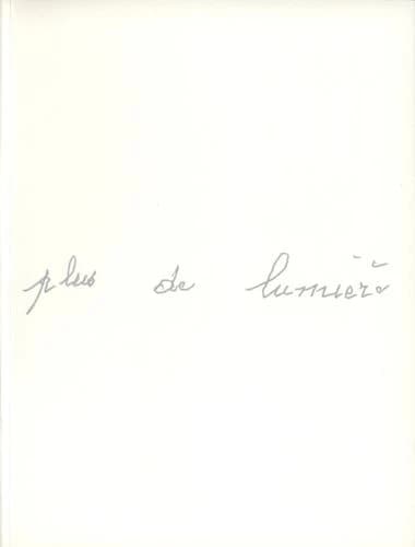 Plus de lumière : Claude Lévêque : [exposition, Nice, Villa Arson, 1998]