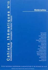 Cahiers thématiques, n° 15 : Matérialités