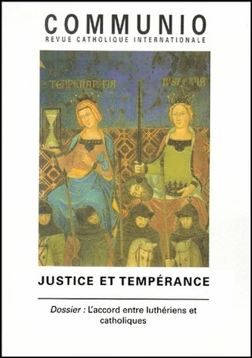 REVUE COMMUNIO n.151 : justice et tempérance