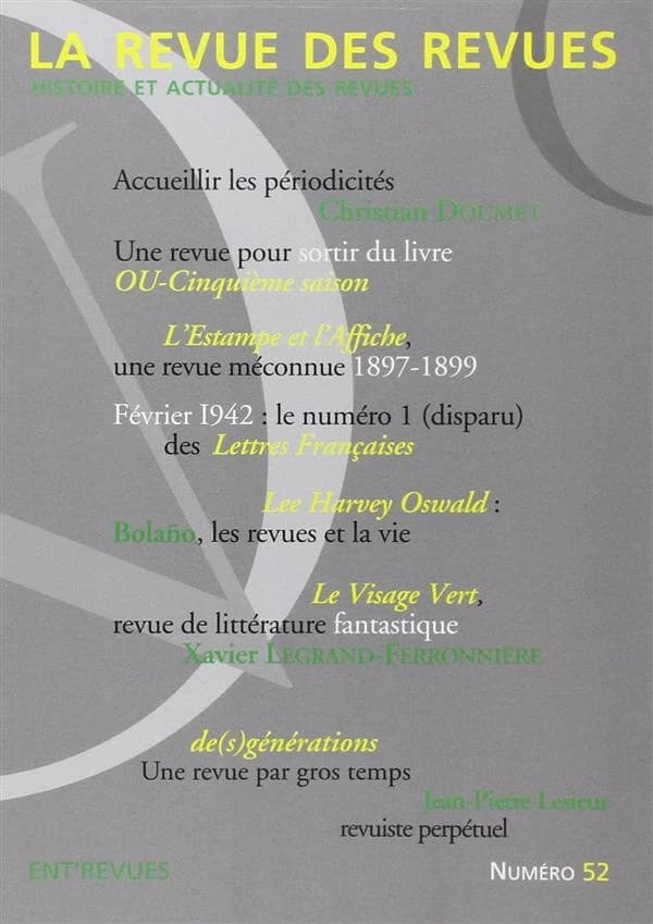 La revue des revues n.52