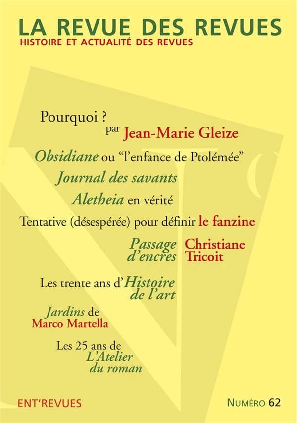 La revue des revues n.62