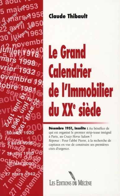Le grand calendrier de l'immobilier du XXe siècle