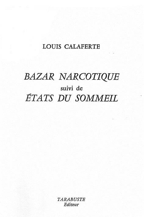 Bazar narcotique : 1976 ; suivi de États du sommeil