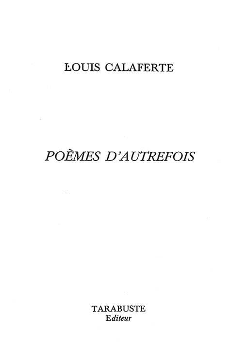 Poèmes d'autrefois