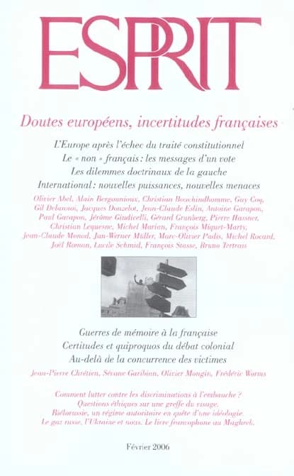 Esprit n.322 : doutes européens, incertitudes françaises