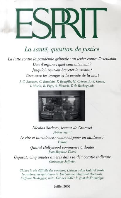 Esprit : la santé, question de justice