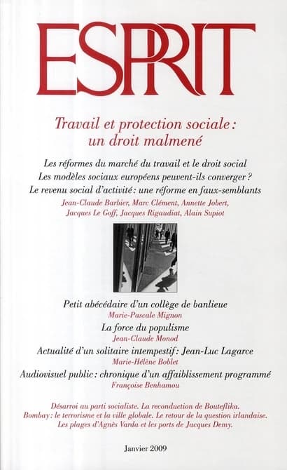 Esprit : travail et protection sociale : un droit malmené