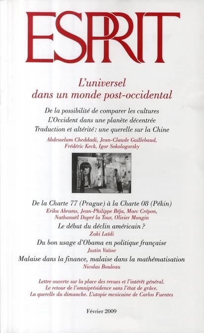 Esprit : l'universel dans un monde post-occidental