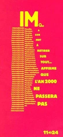 IM : il faut en finir avec le siècle, alors l'an 2000 ne passera pas