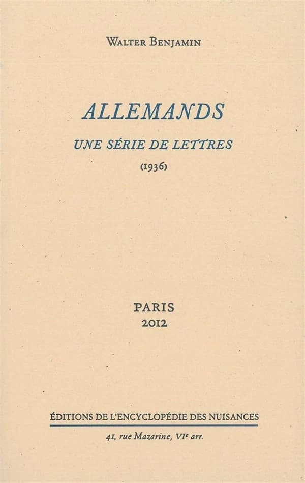 Allemands : Une série de lettres