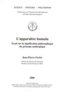 L'apparaître humain : essai sur la signification philosophique du principe anthropique