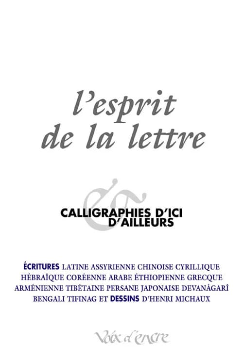 L'esprit de la lettre : calligraphies d'ici & d'ailleurs (2e éd. rev. et augm.) rassemblées par Patrick Lescure ; avec six dessins inédits d'Henri Michaux