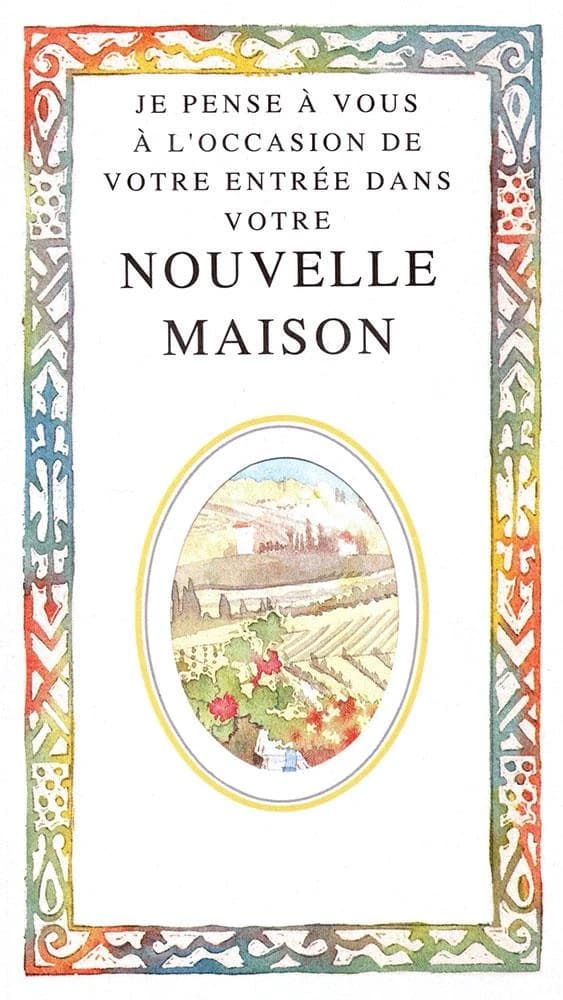 Je pense à vous à l'occasion de votre entrée dans votre nouvelle maison