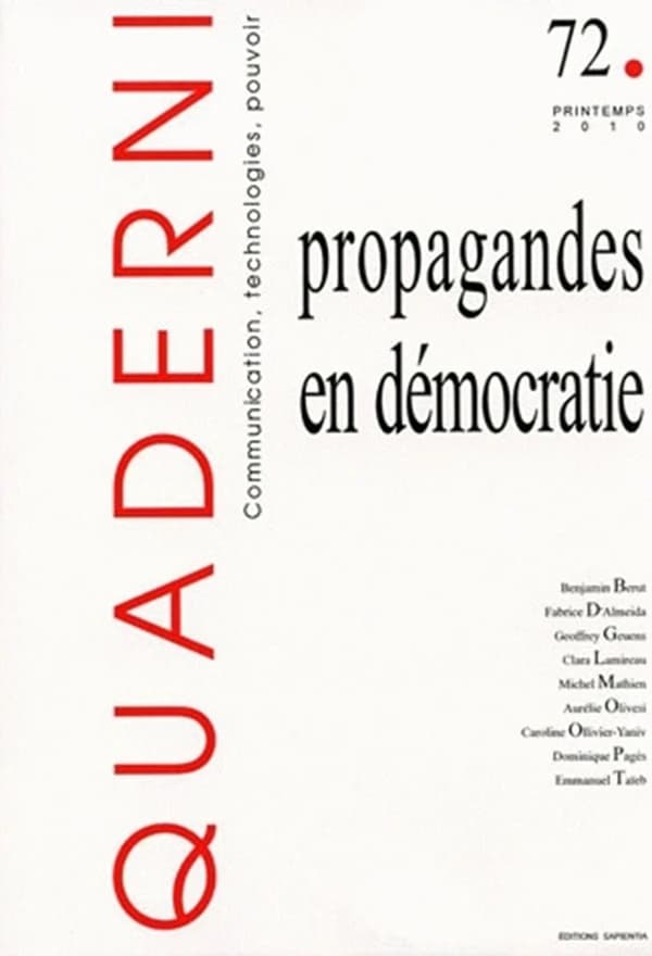QUADERNI n.72 : propagande en démocratie