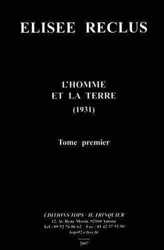 L'Homme et la Terre : Tome premier