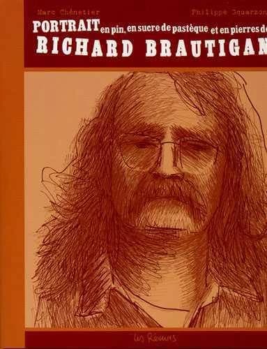 Portrait en pin, en sucre de pastèque et en pierres de Richard Brautigan