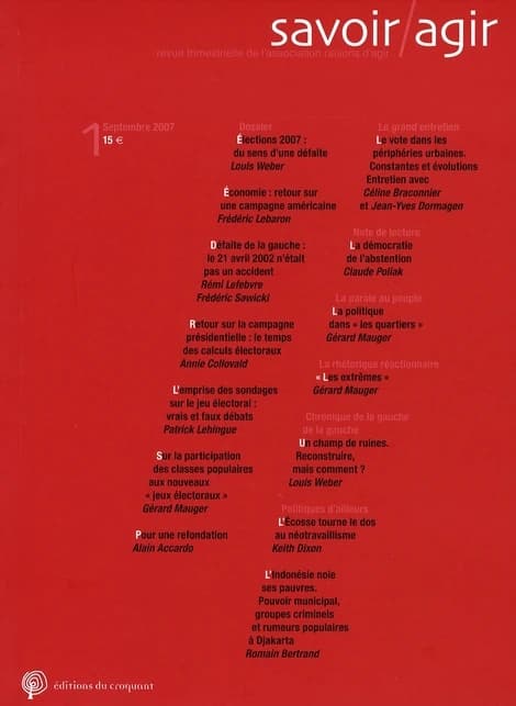 élection 2007 : du sens d’une défaite (septembre 2007)