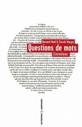 Questions de mots : entretiens