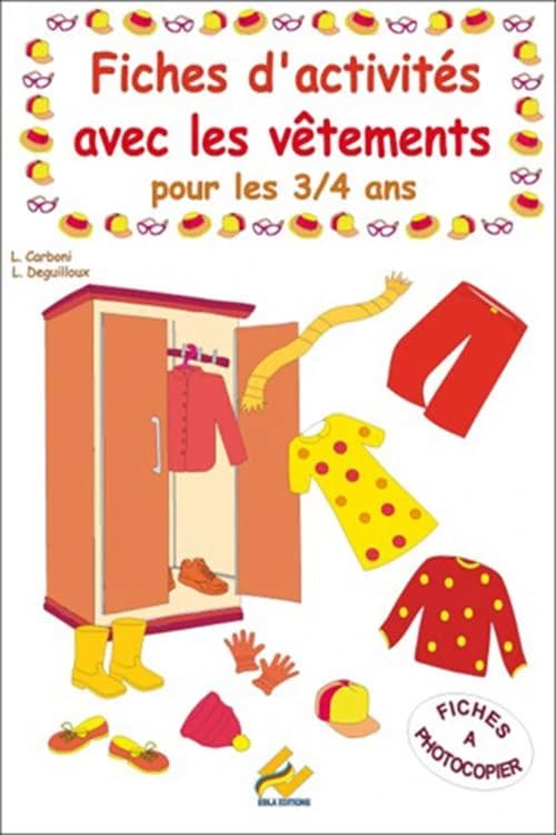 Fiches d'activités avec les vêtements 3-4 ans
