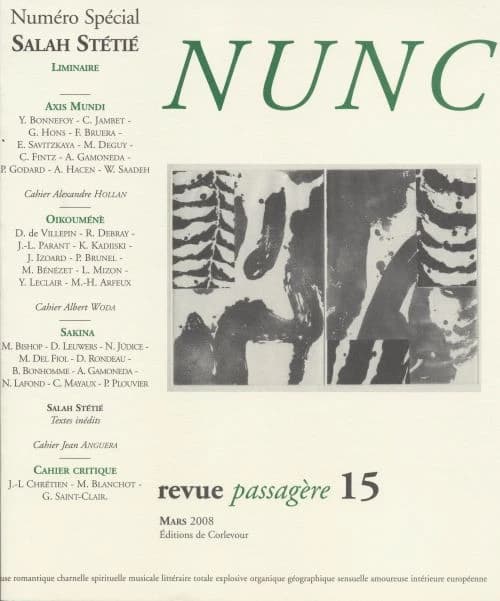 Revue nunc n.15 : Salah Stétié