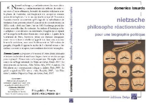 Nietzsche philosophe réactionnaire : pour une biographie politique
