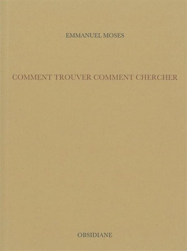 Comment trouver comment chercher : poésie