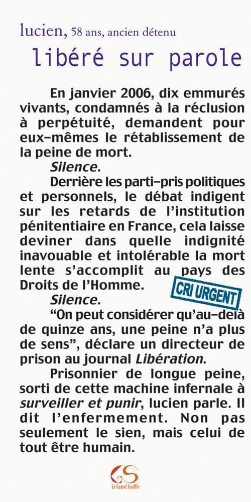 Libéré sur parole