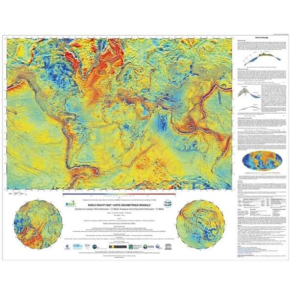 Carte gravimétrique mondiale