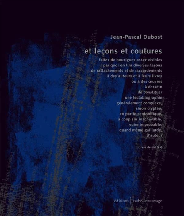 Et leçons et coutures...