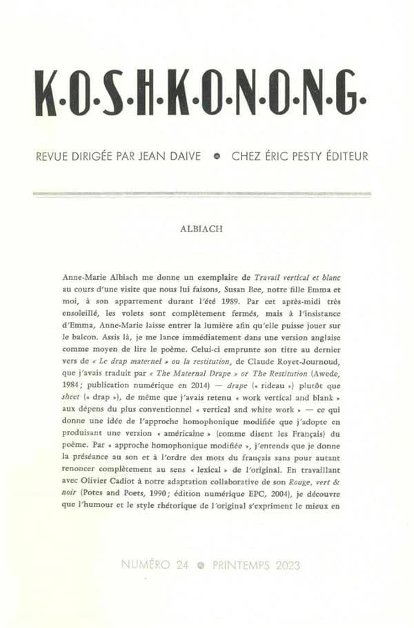 K.O.S.H.K.O.N.O.N.G. n.24 : printemps 2023