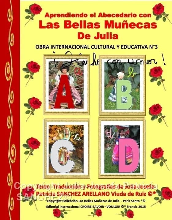 Libro n 3 aprendiendo el abecedario con las bellas munecas de julia