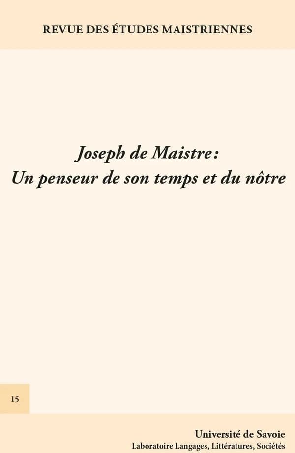 Revue des etudes maistriennes, n 15