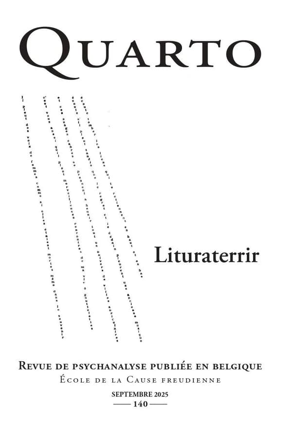 Revue Quarto n.140 : Lituraterrir