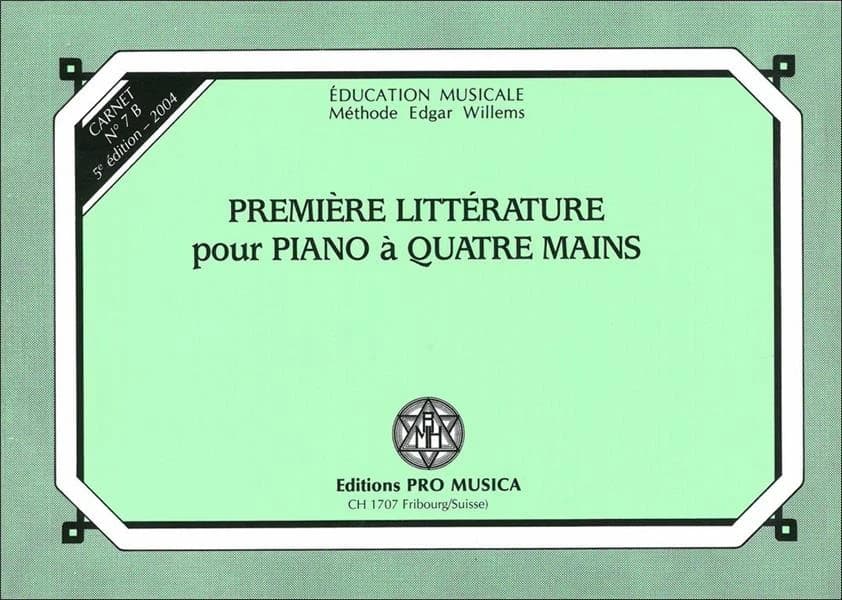 Première littérature pour piano à quatre mains, carnet n°7b