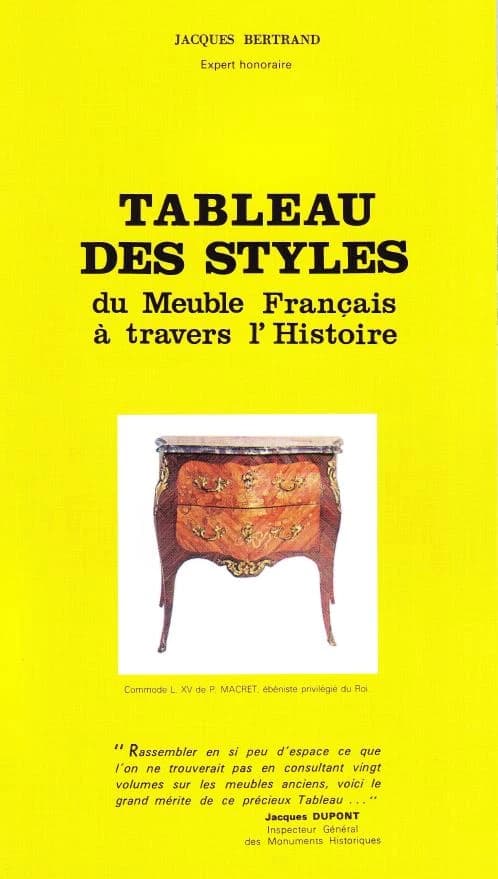 Le tableau des styles du meuble français à travers l'histoire