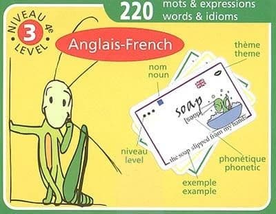 Cartes de vocabulaire anglais-français : niveau 3 ; 220 mots & expressions