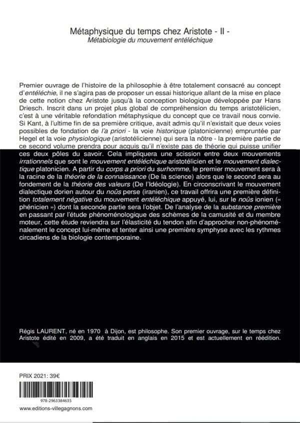 Métabiologie du mouvement entéléchique