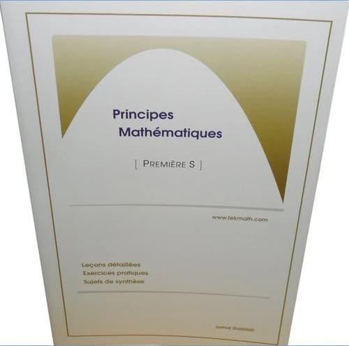 Principes mathématiques, première S