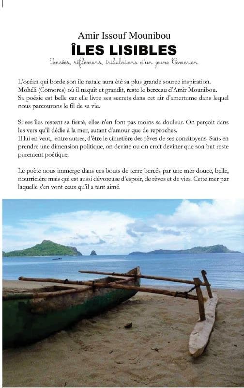 Îles lisibles : pensées, réflexions et tribulations d'un jeune Comorien
