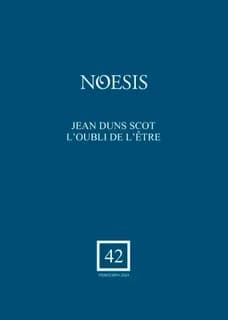 Revue Noesis : Jean Duns Scot : L'oubli de l'être