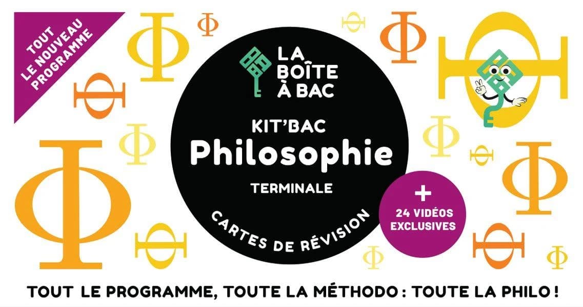 Philosophie Terminale : Cartes de révision + 24 vidéos exclusives