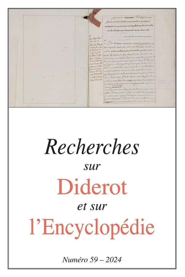 Recherches sur Diderot et sur l'Encyclopédie