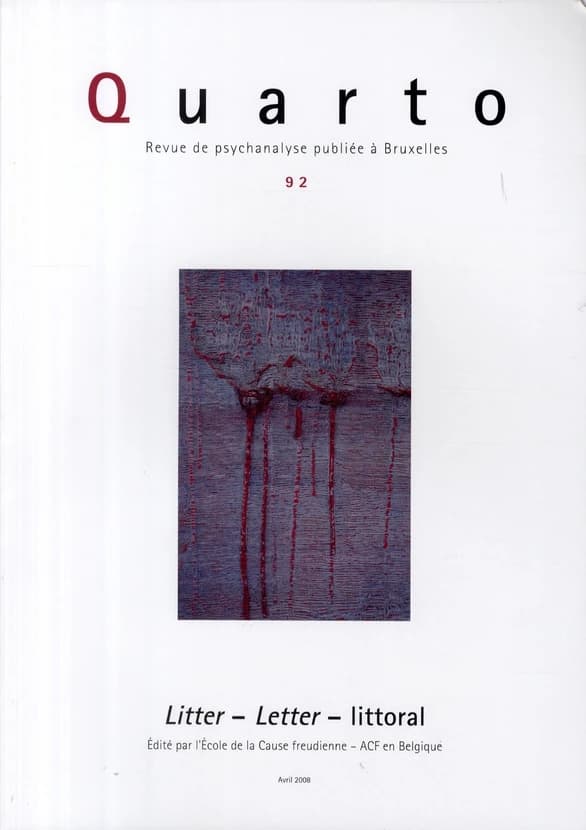 REVUE QUARTO n.92 : litter, letter, littoral
